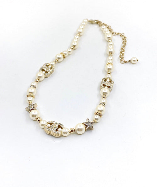 18K  Chanel Pearl Diamonds Necklace