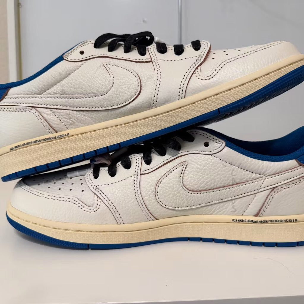 Air Jordan 1 Retro Low OG SP Fragment x Travis Scott Sail Military Blue - US M 10.5 - New - Other - detail 1