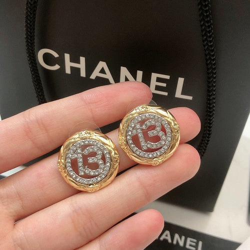 18K  Chanel No.13 Diamond Earrings