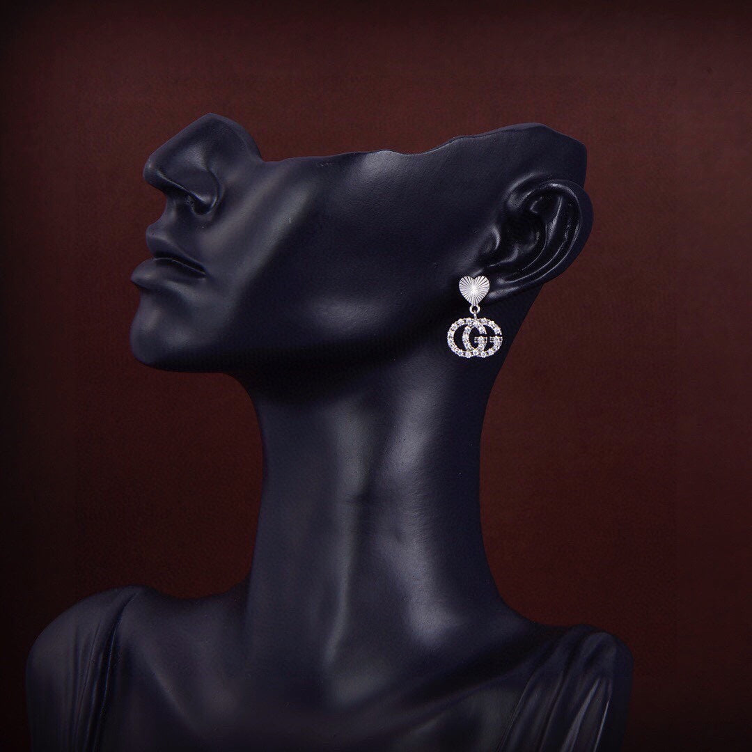 18K Double Gucci Running Earrings